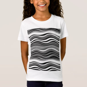 Camiseta Patrón de ondas monocromáticas