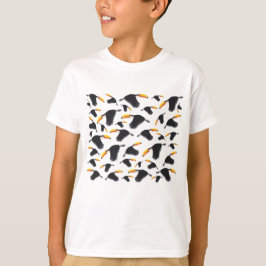 Camiseta Patrón de pájaro tropical tóxico colorido