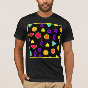 Camiseta Patrón de paraíso de neón de frutas tropicales