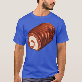 Camiseta Patrón de pastel de rollo suizo de chocolate