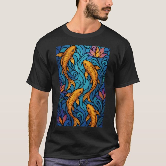 Camiseta Patrón de peces (Anverso)