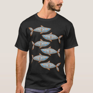 Camiseta patrón de peces