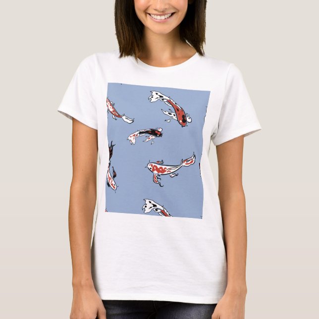 Camiseta Patrón de peces Koi Carp (Anverso)