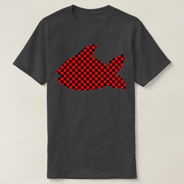 Camiseta Patrón de peces pequeños (Diseño del anverso)