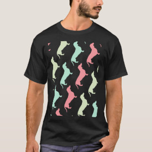Camiseta Patrón de perro del Pastel Dachshund