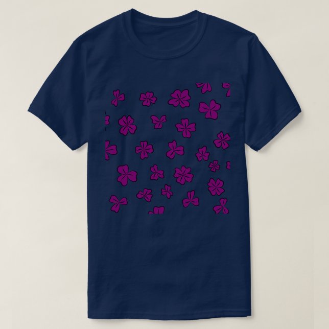 Camiseta patrón de pétalo de flores (Diseño del anverso)