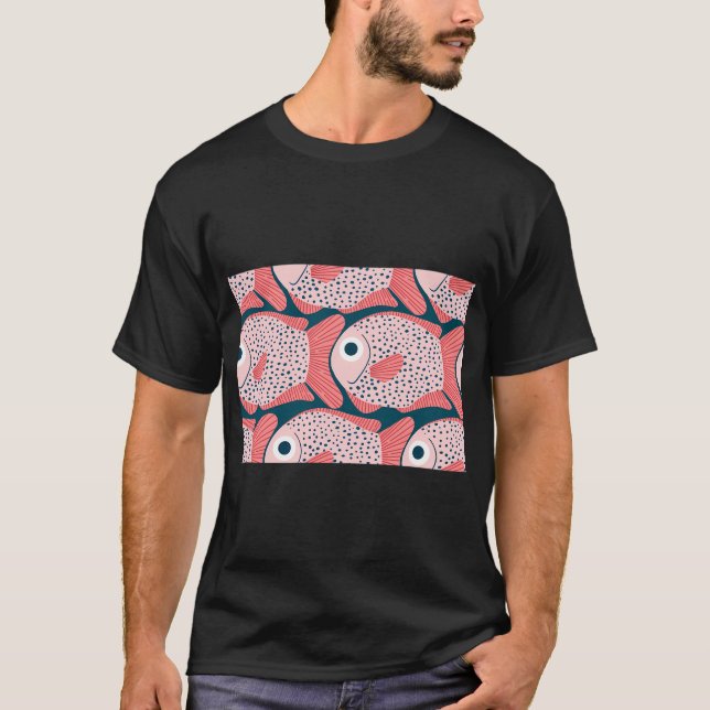 Camiseta patrón de pez (Anverso)