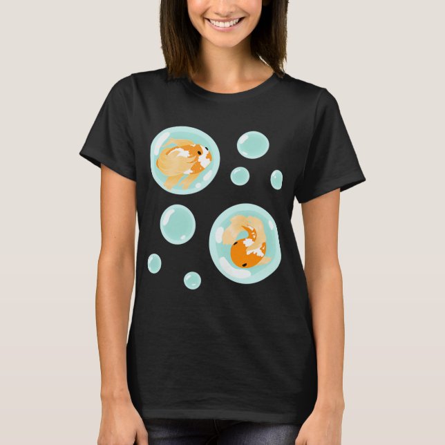 Camiseta patrón de pez dorado (Anverso)