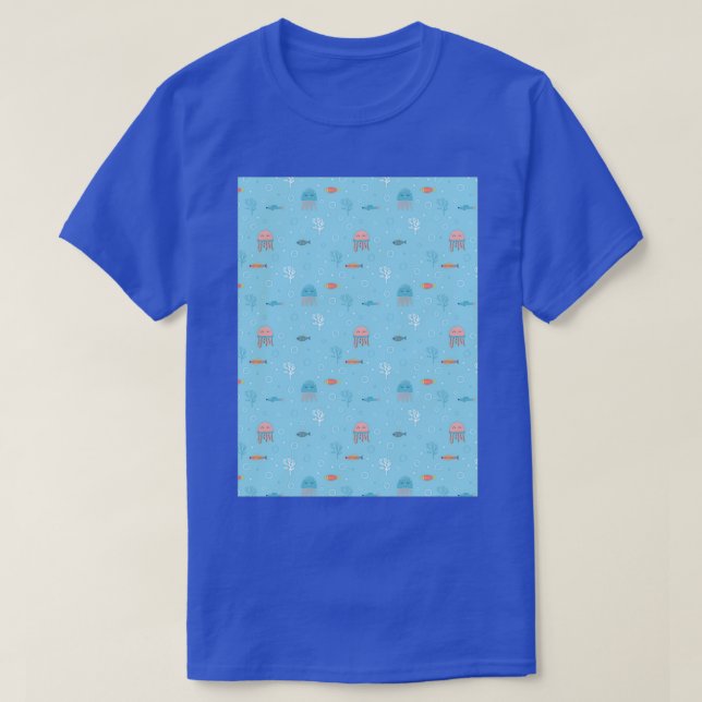 Camiseta Patrón de pez gelatina (Diseño del anverso)