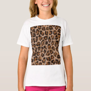 Camiseta Patrón de piel de gato animal de leopardo Fur Jagu
