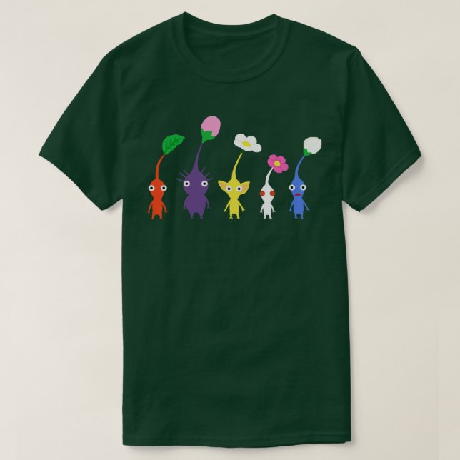 Camiseta patrón de pikmin lindo (Diseño del anverso)
