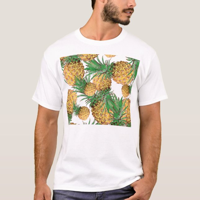 Camiseta Patrón de Piña Tropical Delicioso (Anverso)
