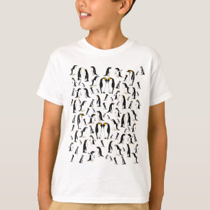 Camiseta Patrón de pingüino blanco y negro