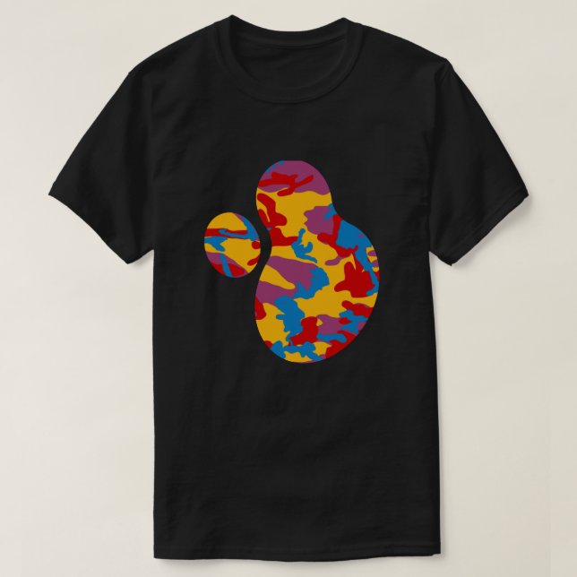 Camiseta Patrón de pintura de patrón de vídeo negrita v2 (Diseño del anverso)