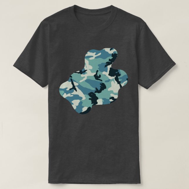 Camiseta Patrón de pintura del patrón de camo de invierno v (Diseño del anverso)