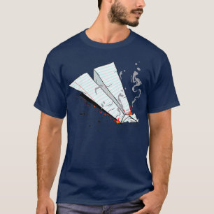 Camiseta Patrón de Plano de Papel Volante de Avión de Papel