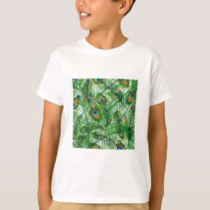 Camiseta Patrón de plumas de pavo real
