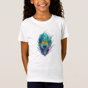 Camiseta Patrón de plumas de pavo real