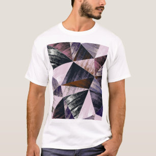 Camiseta Patrón de polígono abstracto, triángulos coloridos