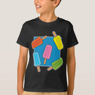 Camiseta Patrón de Popsicles Coloridos