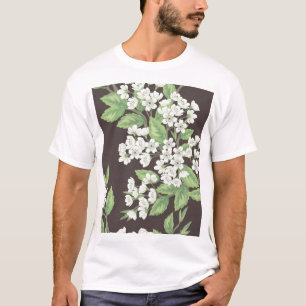 Camiseta Patrón de primavera, ramas verdes sin fisuras.