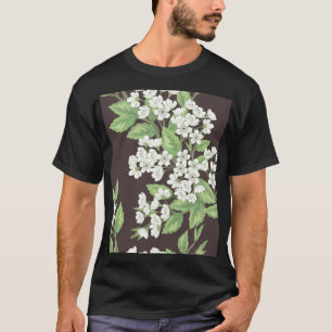 Camiseta Patrón de primavera, ramas verdes sin fisuras.