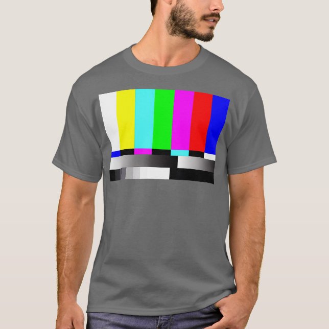 Camiseta Patrón de prueba de barras de error de TV (Anverso)