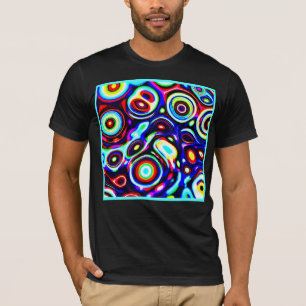 Camiseta Patrón de pulso de neón vibrante