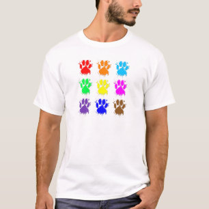 Camiseta Patrón de puntas de perro con bandeja de tinta