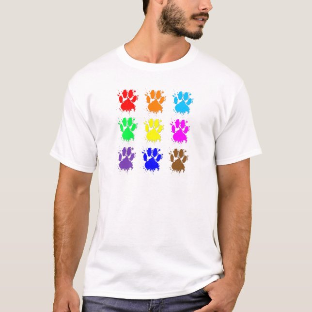 Camiseta Patrón de puntas de perro con bandeja de tinta (Anverso)