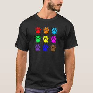 Camiseta Patrón de puntas de perro con bandeja de tinta