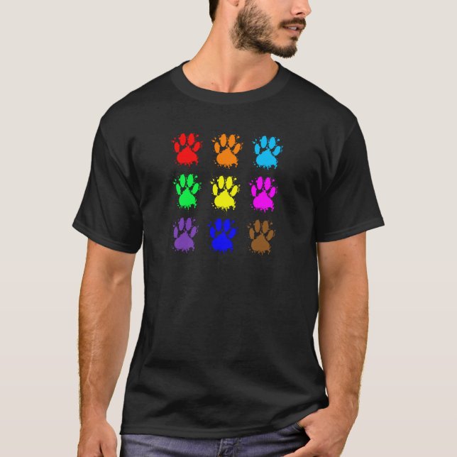 Camiseta Patrón de puntas de perro con bandeja de tinta (Anverso)