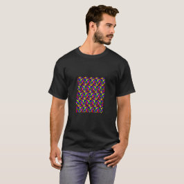 Camiseta Patrón de punto vibrante Zigzag
