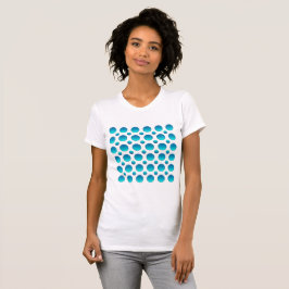 Camiseta patrón de puntos de polka azul