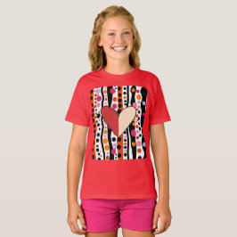 Camiseta Patrón de puntos y rayas de polka de juego