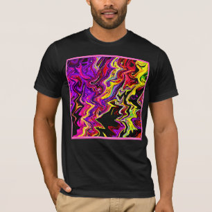 Camiseta Patrón de radiación brillante brillante