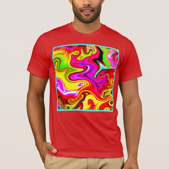 Camiseta Patrón de ráfaga de color (Anverso)