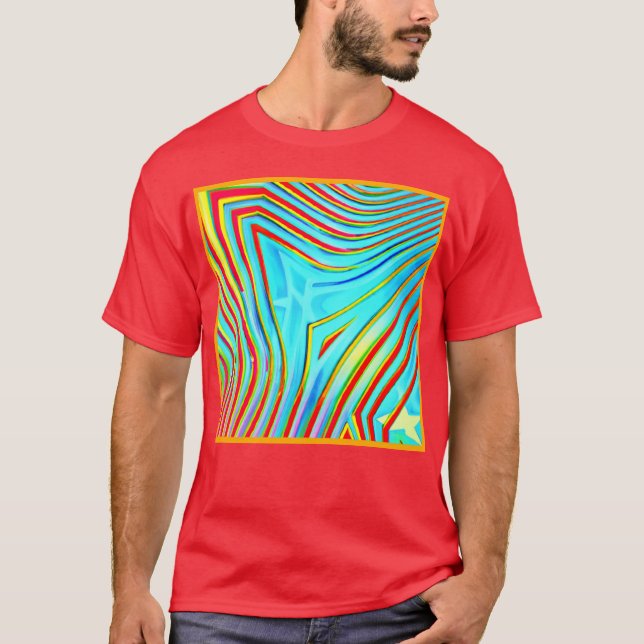 Camiseta Patrón de ráfaga de color (Anverso)