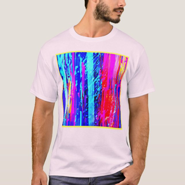 Camiseta Patrón de ráfaga de color (Anverso)