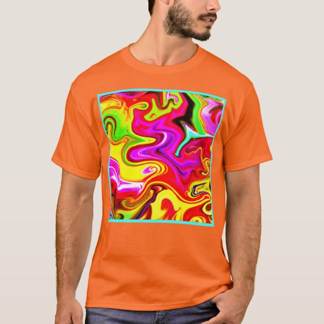 Camiseta Patrón de ráfaga de color (Anverso)