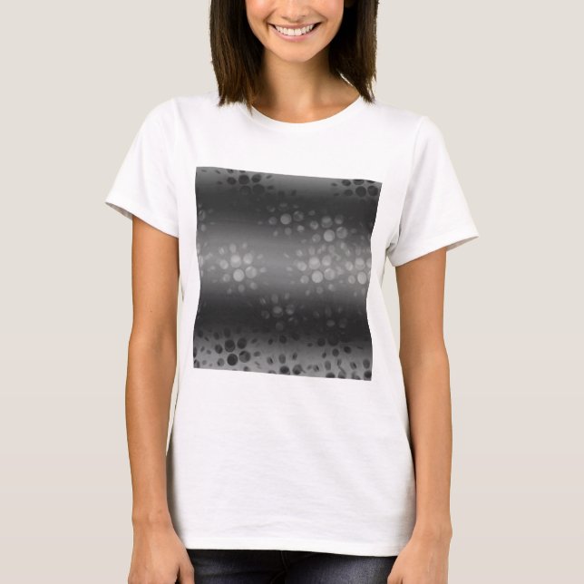 Camiseta Patrón de ráfagas punteadas - Negro, gris, blanco (Anverso)