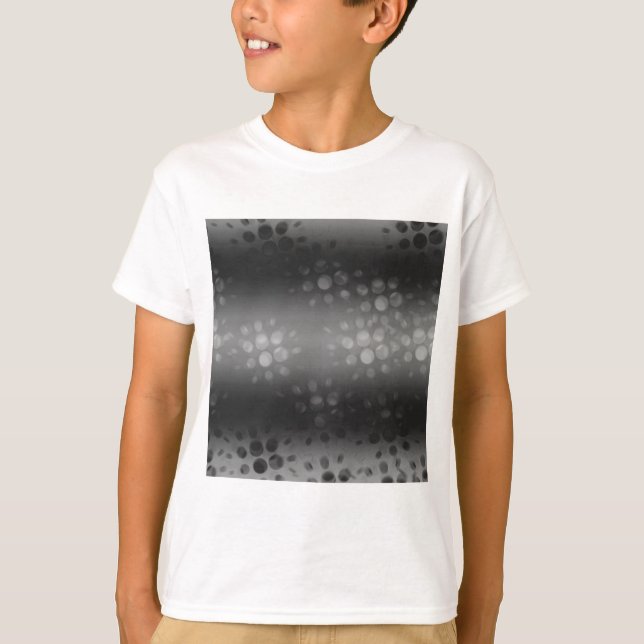 Camiseta Patrón de ráfagas punteadas - Negro, gris, blanco (Anverso)