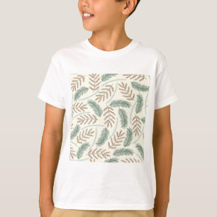 Camiseta Patrón de ramas perennes de pino y cedro