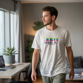 Camiseta Patrón de raya minimalista de graduación