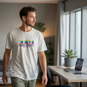 Camiseta Patrón de raya minimalista de graduación