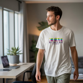 Camiseta Patrón de raya minimalista de graduación