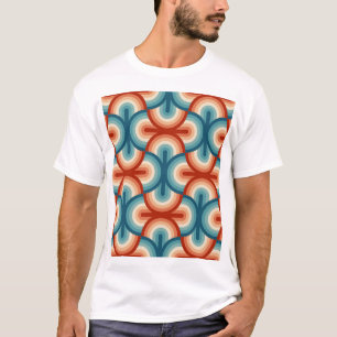 Camiseta Patrón de rayas de arco iris de verano retro