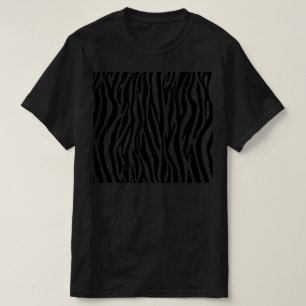 Camiseta Patrón de rayas de cebra Clásico Ani en blanco y