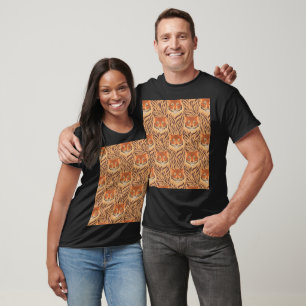 Camiseta Patrón de rayas de tigre sin costuras