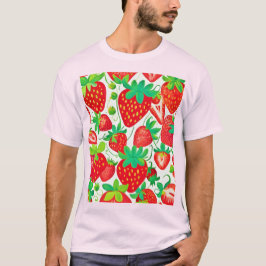 Camiseta Patrón de remolino de fresa